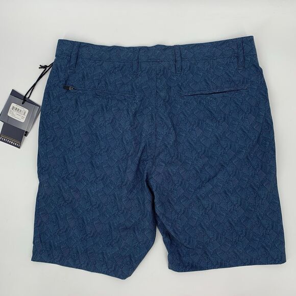 NEW VTG 1946 Swim Shorts Mens 33 Navy Blue Active Polyester Blend Stretch - Picture 10 of 12